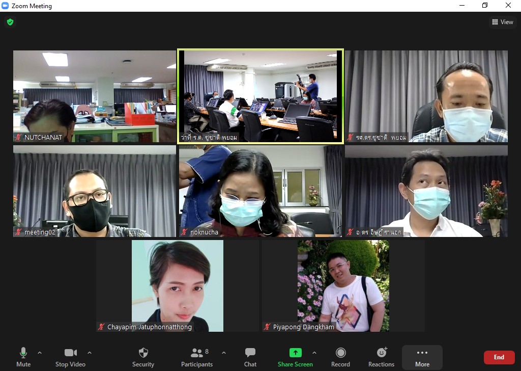 ประชุมหัวหน้าสาขาวิชาปรับปรุงหลักสูตรและจัดการเรียนการสอน ระบบออนไลน์